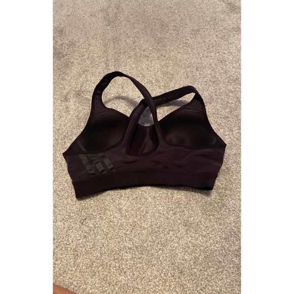 adidas Women's Black Cross-Back Sports Bra - Picture 2 of 2